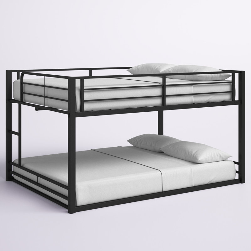 Ader Kids Bunk Bed, Black, Full over Full