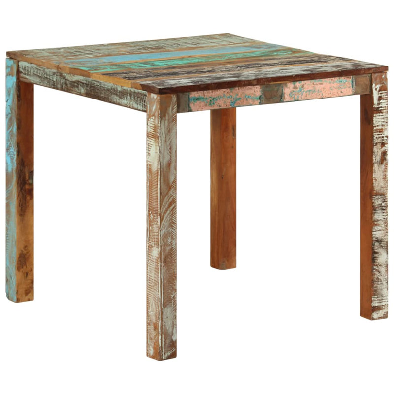 Table de salle à manger en bois massif, Brun / vert, L 31,5 po x L 32,3 po