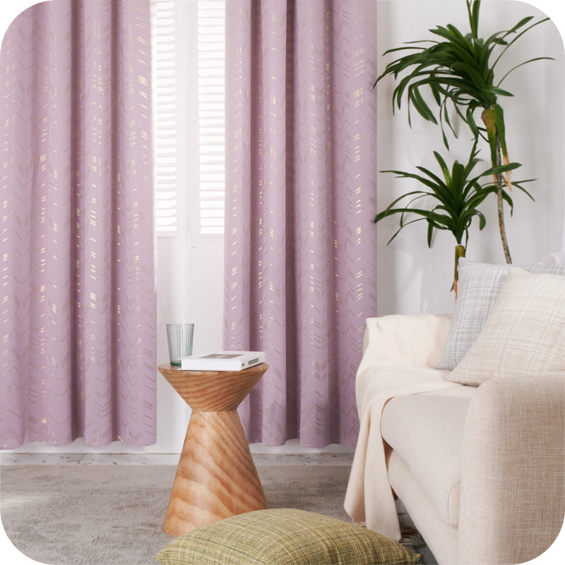 Abrahamsen Blackout Curtain Pair, 66cm Width x 138cm Drop, Light Pink