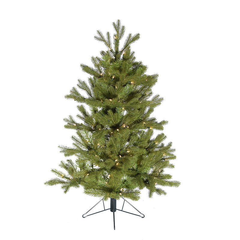 Lighted Artificial Pine Christmas Tree, 6'