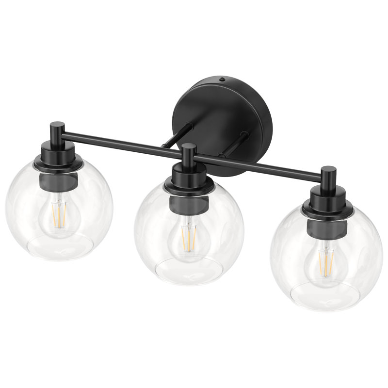 Shelburn Dimmable Vanity Light, Matte Black, 3