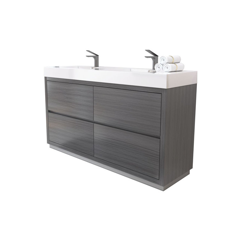 Royka 59" Double Bathroom Vanity Set