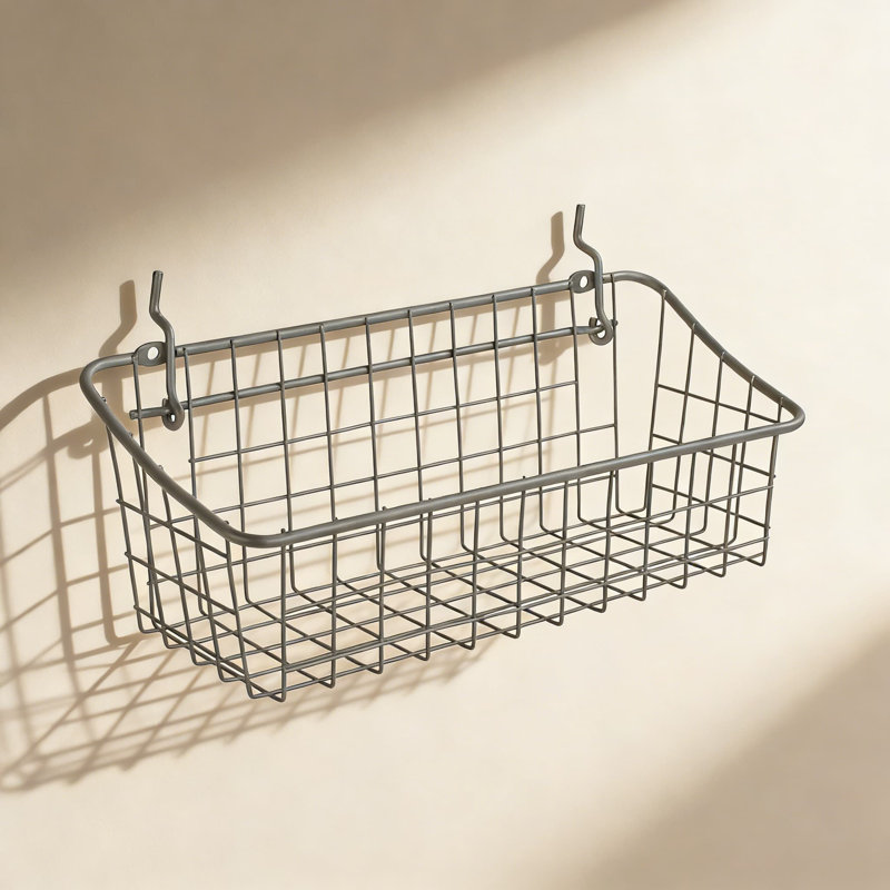 Organisateur de panier mural en carton perforé - Solution de rangement robuste pour outils, artisanat, garage, atelier et organisation à domicile