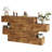63" Farmhouse Console Table, Modern Sofa Table Behind Couch, 4-tier Storage Entryway Table Hallway Table For Living Room, Rustic Wooden Foyer Table With Staggered Shelves, Unique Design, Walnut Finish