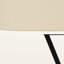 Lampe de table avec abat-jour en métal noir et beige avec port USB H 24,21 po x l 9,85 po x P 14,79 po