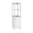 Linen Cabinet Jannes, Two Open Shelves, Single Door, Light Oak / White Finish-1555772915