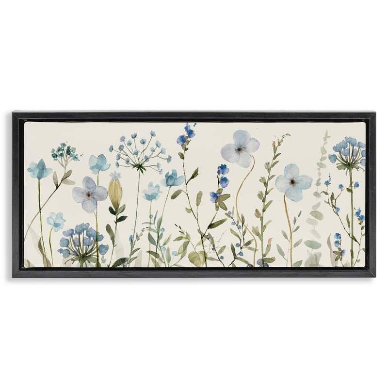 Botanicals Garden, Jet Black Floater Frame, 11" H x 25" W
