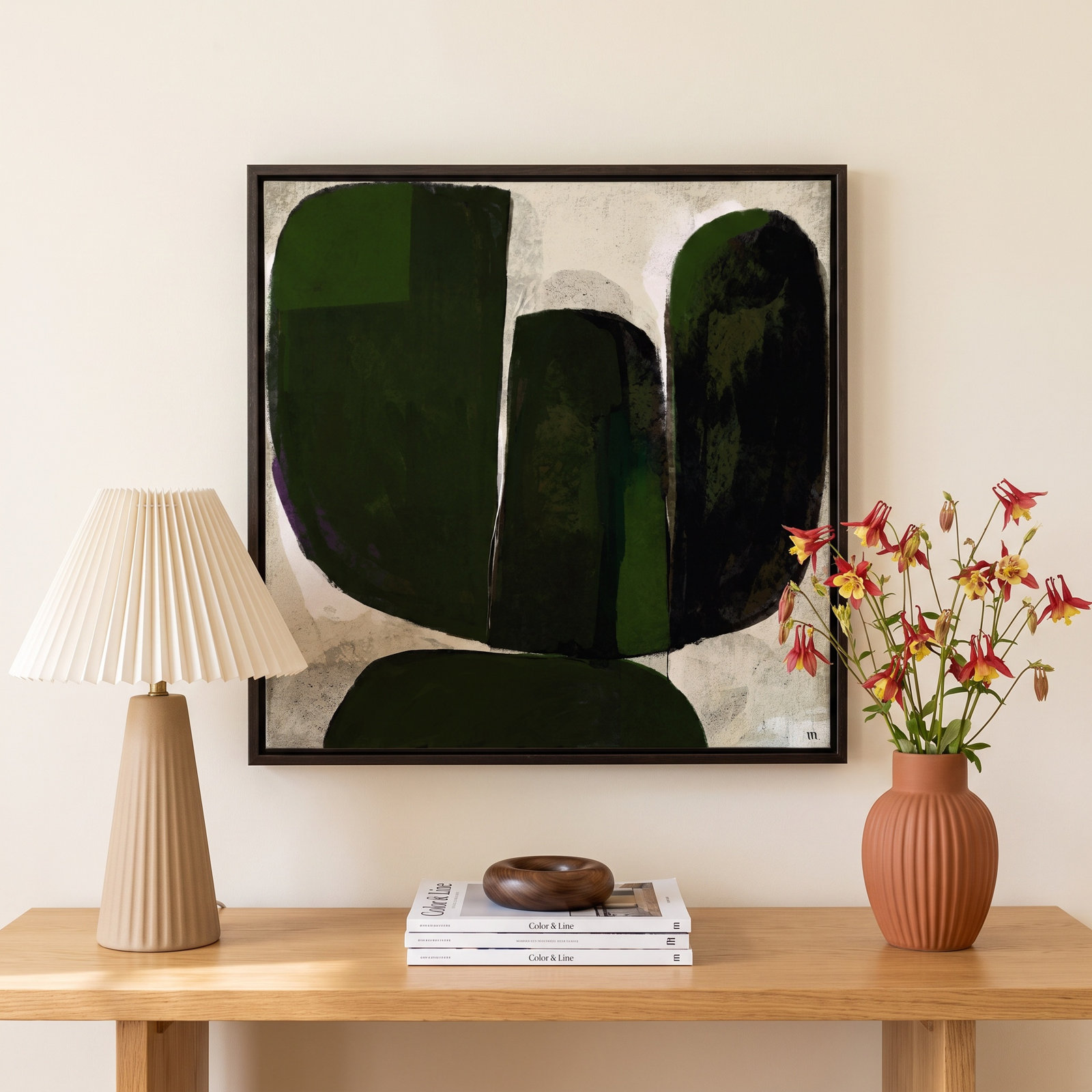 Vanessa "Succulent No. 6" Print, 16" H x 16" W x 1.25" D, Black