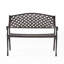 Banc de patio extérieur en fonte d'aluminium Spencer