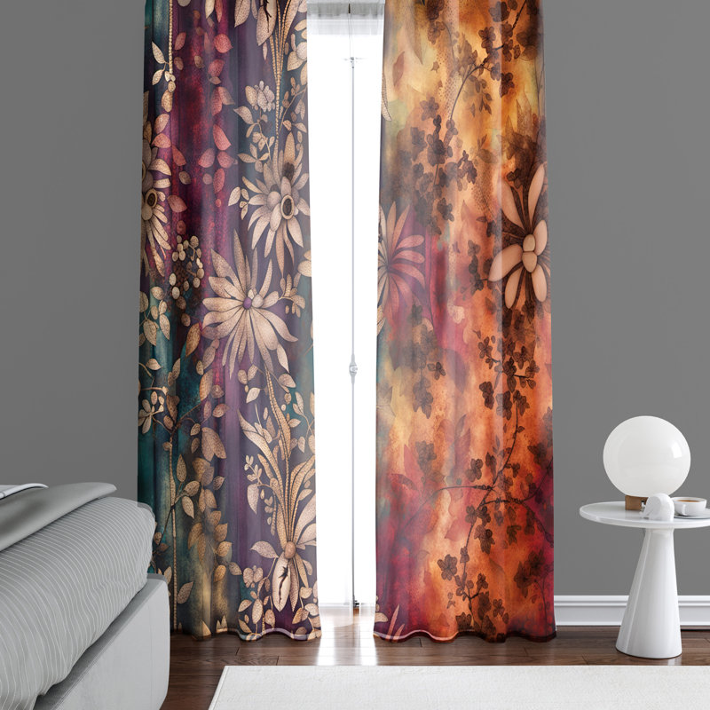 Paire de rideaux semi-transparents en polyester Arellys, L 40 po x L 61 po