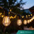 Outdoor Patio 15-Bulb LED String Lights - 48ft