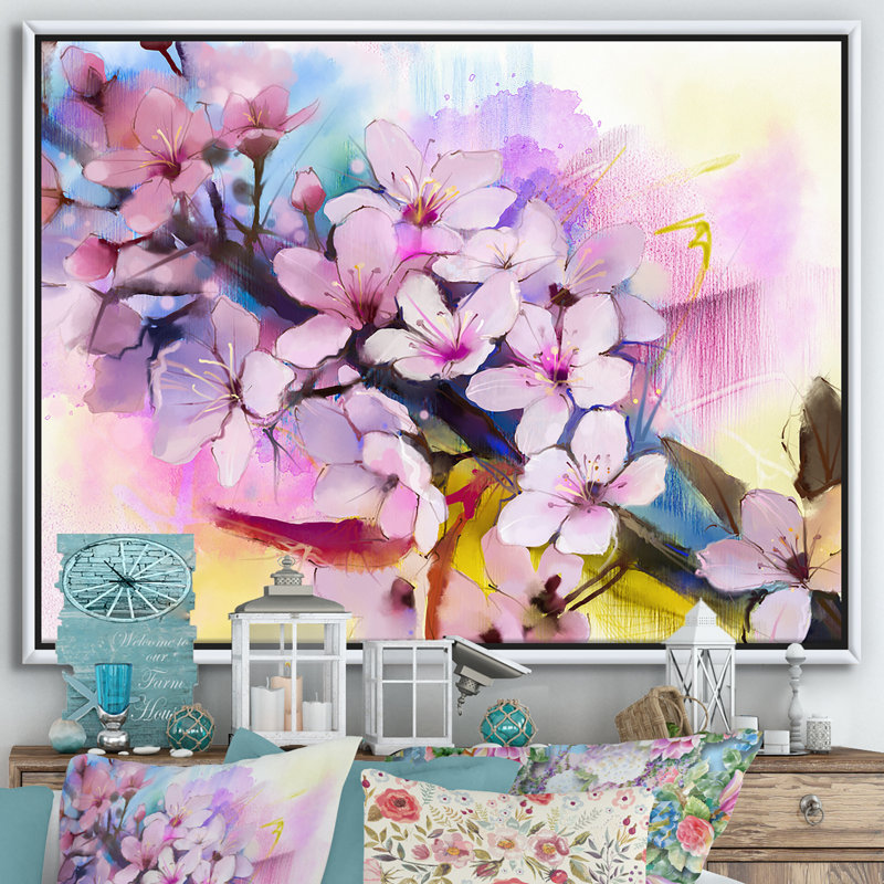 «Cherry Blossom, peinture au printemps», reproduction d'impression sur toile, H 30 po x l 40 po x 1,5 po