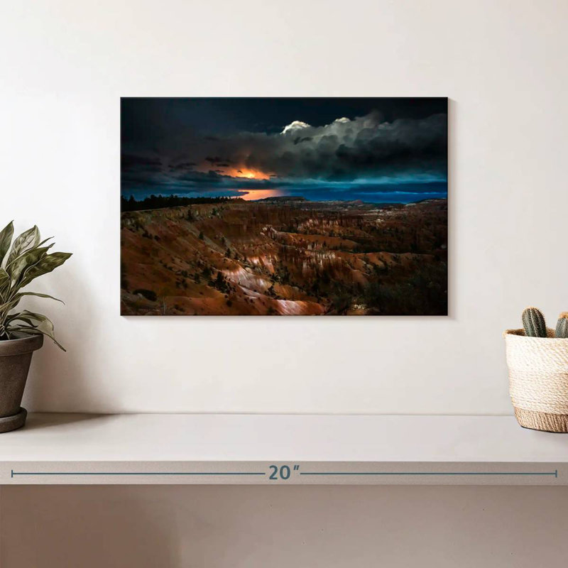 Alvord orage au-dessus de Bryce Canyon, H 8 po x l 12 po