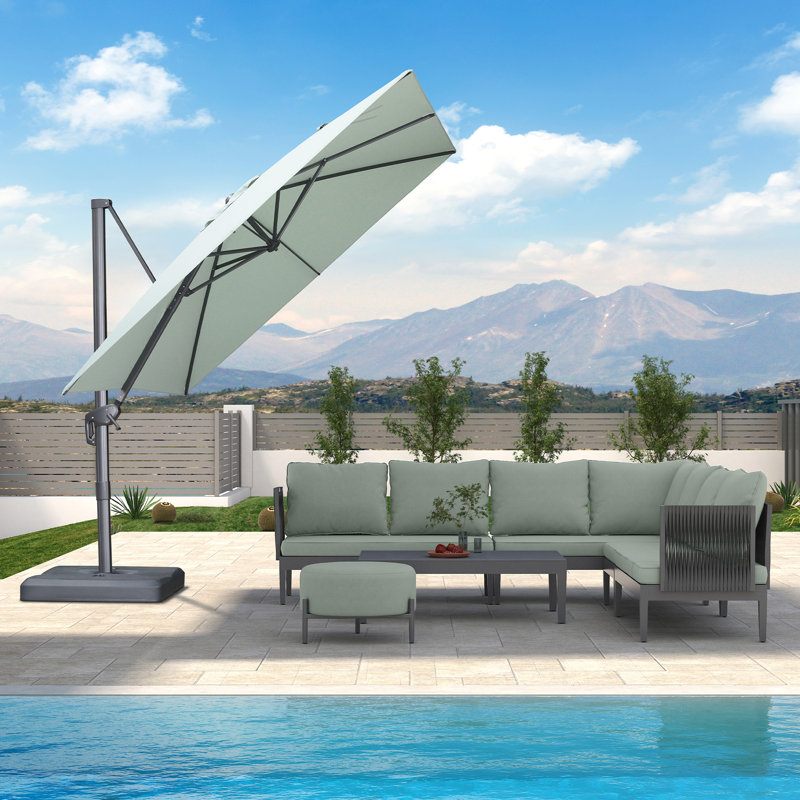 274cm X 274cm Rectangular Cantilever Parasol, Green