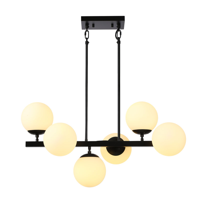 Luminaire suspendu pour îlot de cuisine 6 lumières