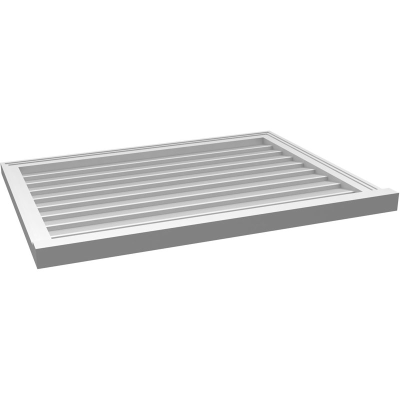 Cadre de seuil Brickmould, brun clair apprêté, H 28 po x l 38 po x P 2 po
