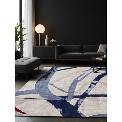 Tapis beige soyeux et moelleux