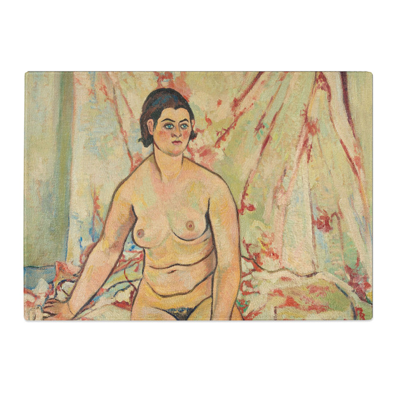 Nude Sitting on the Bed by Suzanne Valadon Chopping Board, 0.4cm H x 20cm W x 28.5cm L