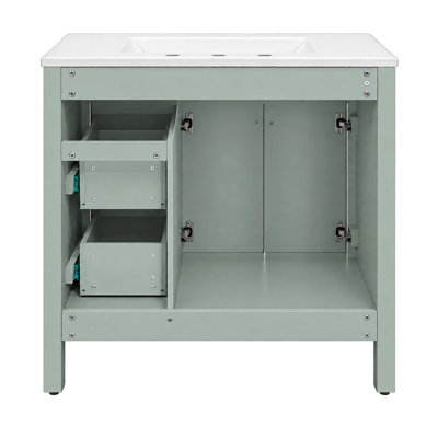 Meuble-lavabo simple 36 po avec plateau en céramique