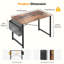 Bureau d'ordinateur de 40 po avec structure en métal, surface imperméable et sac de rangement - idéal pour le bureau-1676133830-1676133839