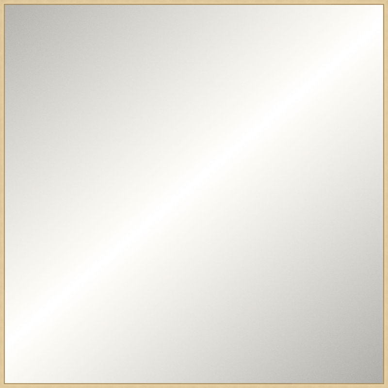 Floater 2 Solid Wood Mirror, Champagne, 37.25" x 37.25", Square