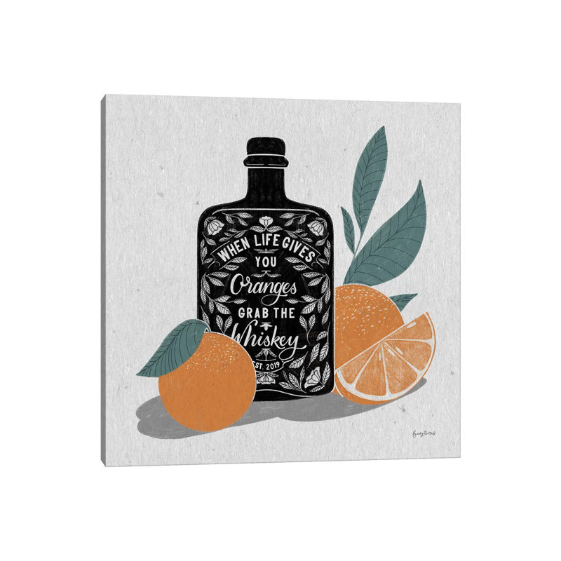 Fruity Spirits Whiskey by Becky Thorns - Wrapped Canvas Print, 45.72 cm H x 45.72 cm W x 3.175 cm D