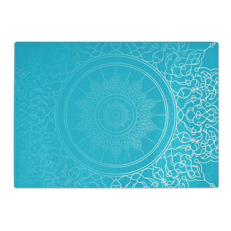 Ornamental Circles in Twilight Chopping Board, 0.4cm H x 20cm W x 28.5cm L