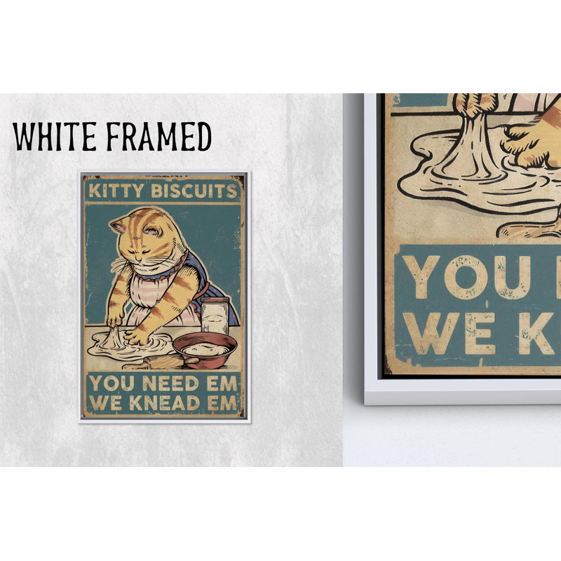 Élégante œuvre d'art sur toile imprimée: décor de cuisine abstrait moderne, 1P WhiteFramedCanves, 63,1 po H x 39,4 po l