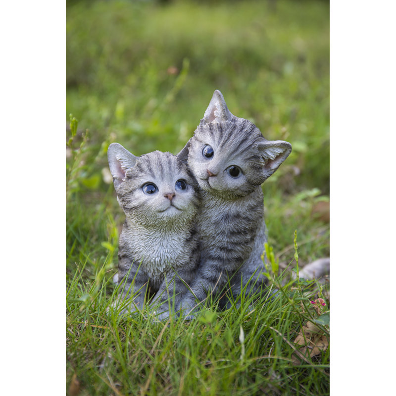Kittens Hugging, Gray