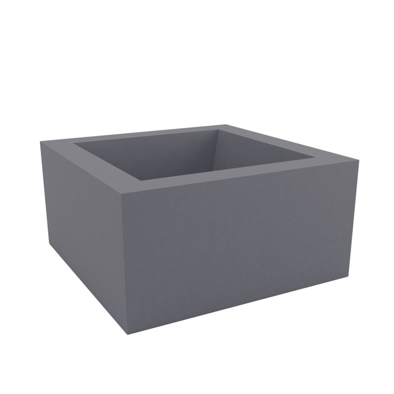 Land Resin Pot Planter, 11.75" H x 47.25" W x 47.25" D, Steel
