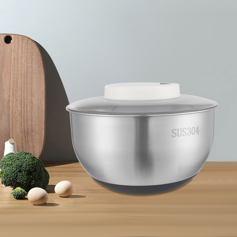 JOYDING Stainless Steel Salad Spinner Electric Fruit Vegetable Washer Dryer