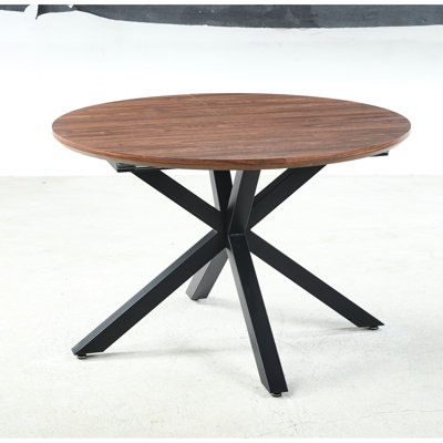Coffee Table With Extendable Feature , Top And Metal Legs, 120/160/200X120x75cm, Walnut Coloration, Simple To Put Together Alternative, Color Scheme, Fast Assembly