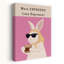 Élégant art mural Lapin forêt espresso contemporain-129549355