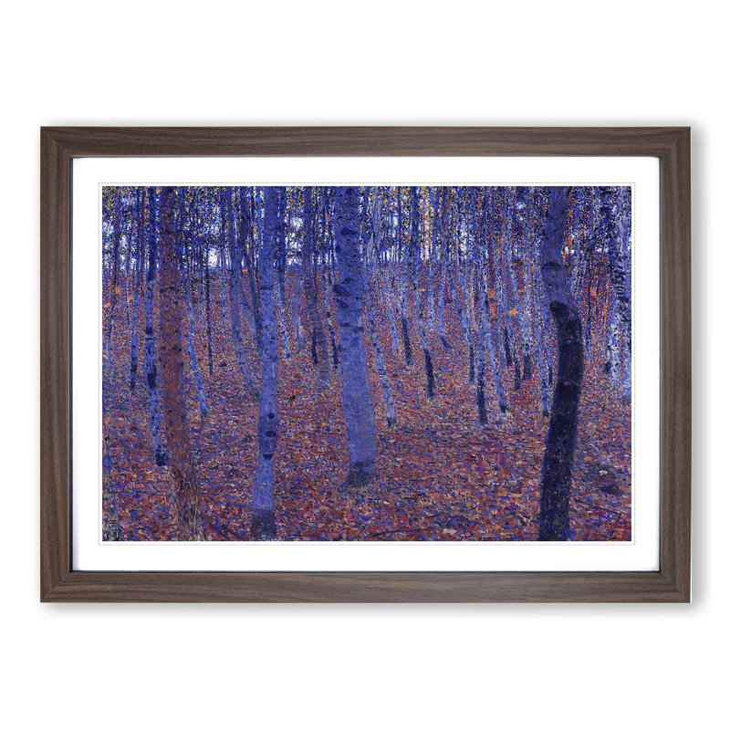 Beech Grove Forest Vol.3 by Gustav Klimt - Picture Frame Painting, 36cm H x 48cm W x 2cm D, Walnut Framed