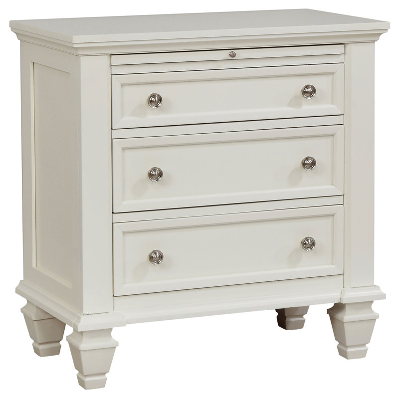 Fraser 3-drawer Nightstand Cream White, Off-White
