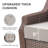 Patio Rattan Swivel Glider Chair & Side Table Set With Water-Resistant Olefin Cushions-161500906