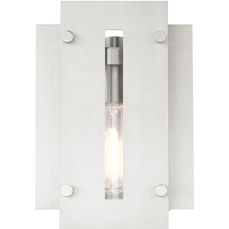 Wall Light, 10" H x 7" W x 7" D, Satin Brass