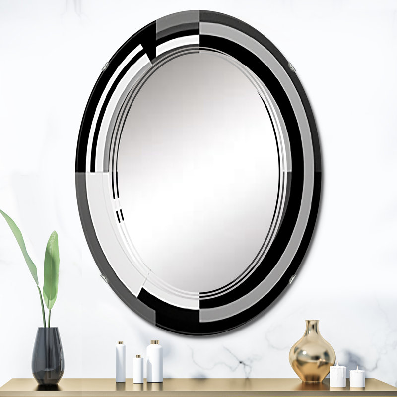 Beid - Miroir mural moderne ovale, 36 po x 24 po