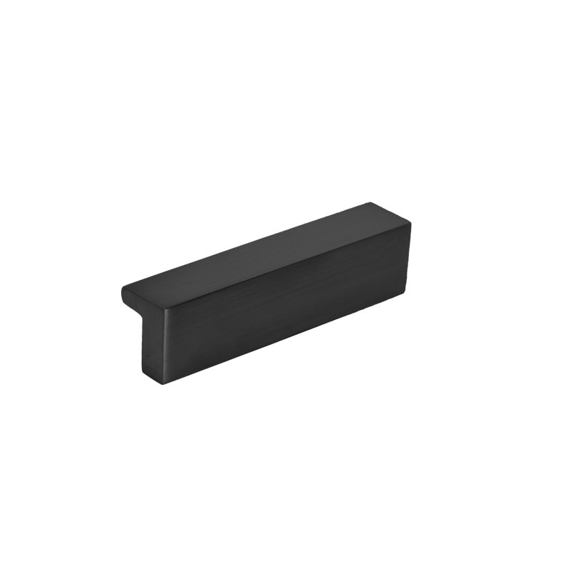 Cabinet Finger Edge Pull, Satin Black, 2.95"