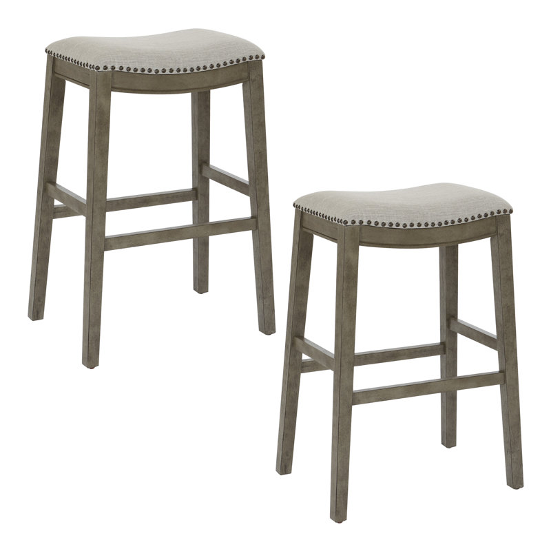 Tabouret de bar et de comptoir Clewiston, Gris, Tabouret de bar (siège d'une hauteur de 29 po), Gris antique
