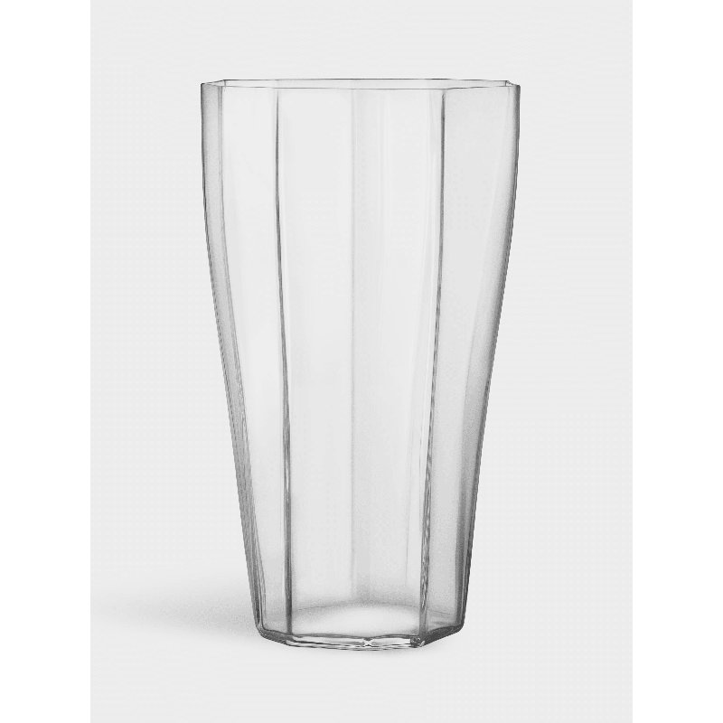Reed Handmade Glass Table Vase, 19.7" H x 11.6" W x 11.6" D, Clear