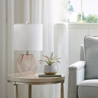 Lampe de table géométrique en verre