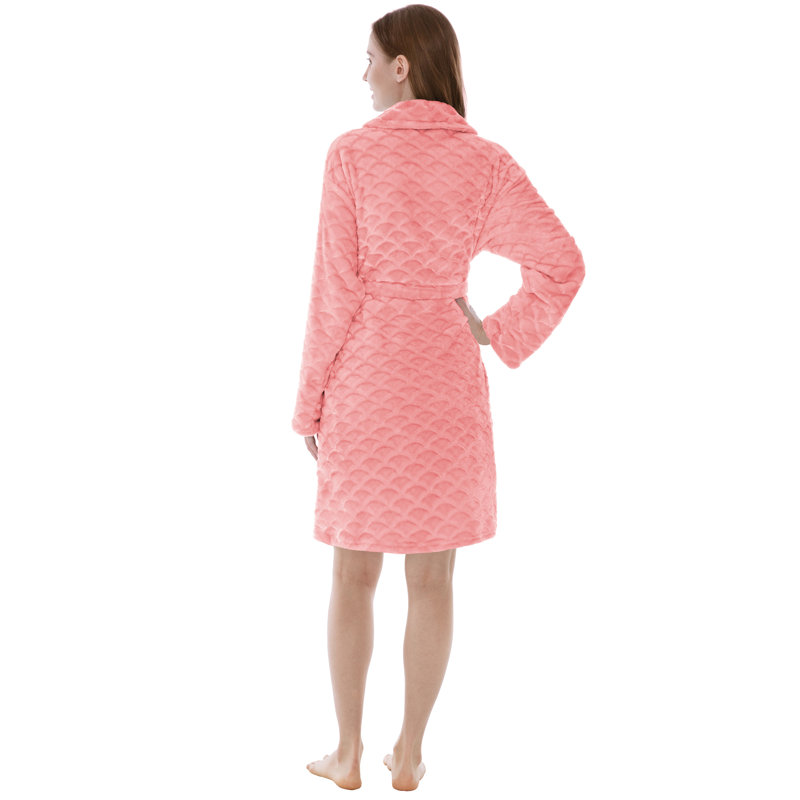 Peignoir au-dessus du genou avec poches Belia, Corail, TG