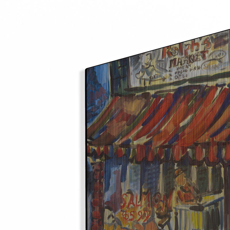  «The Market Place 1» par Erin McGee Ferrell, art mural en métal, 16 po x 24 po, H 24 po x l 16 po
