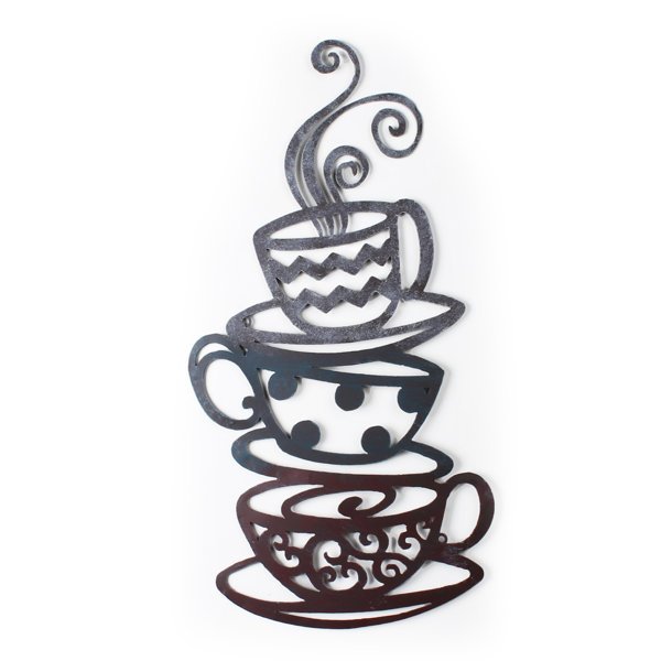 4 Pieces Metal Coffee Cup Wall Decor Wire Coffee Sign Cafe Themed Wall Art  Vintage Coffee Decorations for Kitchen,Coffee Shop,Restaurant,Home  (Assorted Color) : : Home