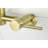 Wall Mounted Bridge Kitchen Faucet Gold - 360 Rotatable High Spout, 3 Functions Pull Down Nozzle, Dual Lever Control, Space Saving, Brass For Hygiene