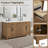 Tremolo 60" Double Bathroom Vanity With Engineered Marble Top-927486089
