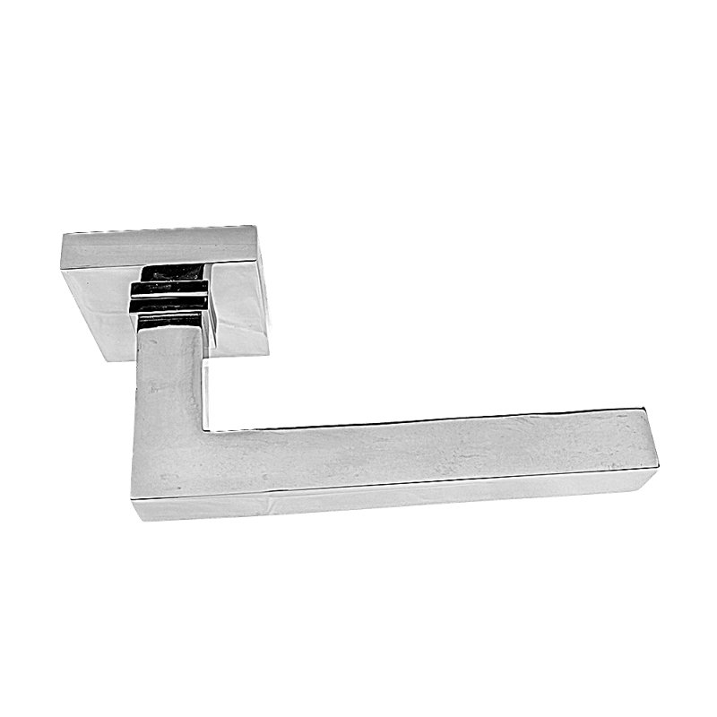 Ensemble d'intimité Alpine avec levier carré Alpine Rose, Acier inoxydable poli, 2,375 po