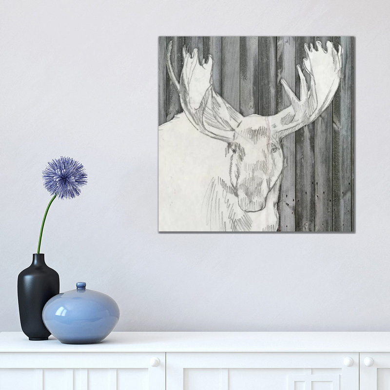Barnwood Lodge Sketch II by Jennifer Goldberger - Wrapped Canvas Print, 45.72 cm H x 45.72 cm W