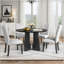 Ensemble de salle à manger moderne 5 pièces avec table de 43 pouces et 4 chaises rembourrées, facile à assembler pour toute pièce-1527339776-1527339783